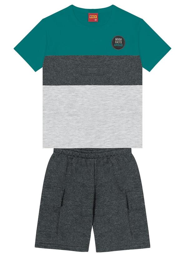 Kyly - Conjunto Infantil Menino Blocos de Cor Verde