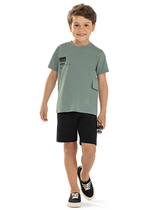 Colorittá - Conjunto Infantil Menino Bolso Lapela Verde - COLORITTÁ