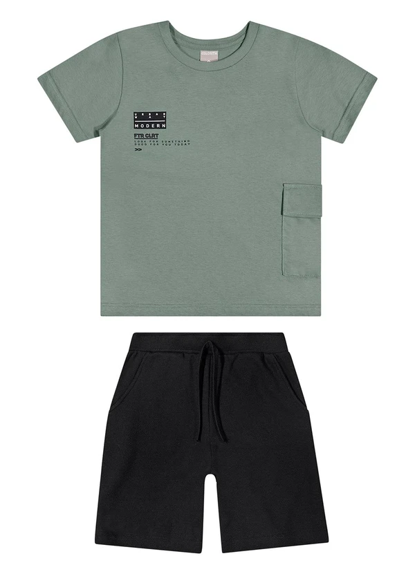 Colorittá - Conjunto Infantil Menino Bolso Lapela Verde 4