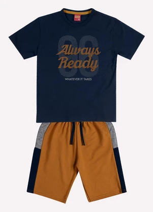 Kyly - Conjunto Infantil Menino Bordado Azul - KYLY