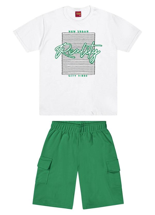 Kyly - Conjunto Infantil Menino Bordado Branco