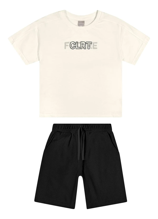 Colorittá - Conjunto Infantil Menino Bordado Future Bege 1