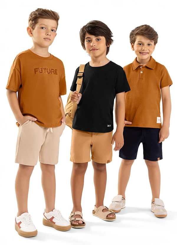 Colorittá - Conjunto Infantil Menino Bordado Future Marrom 2