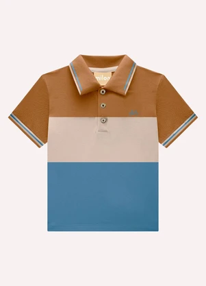 Milon - Conjunto Infantil Menino Bordado Marrom - MILON