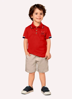 Conjunto Infantil Menino Bordado Milon (Vermelho) - MILON