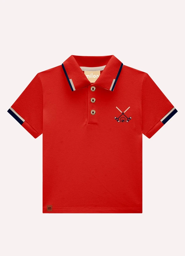 Milon - Conjunto Infantil Menino Bordado Milon Vermelho 3