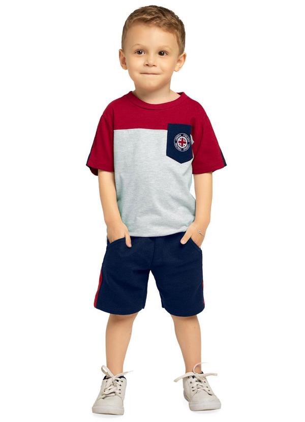 Milon - Conjunto Infantil Menino Bordado Vermelho