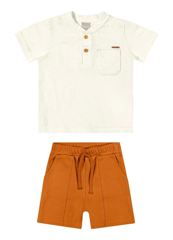 Colorittá - Conjunto Infantil Menino Botões Colorittá Bege