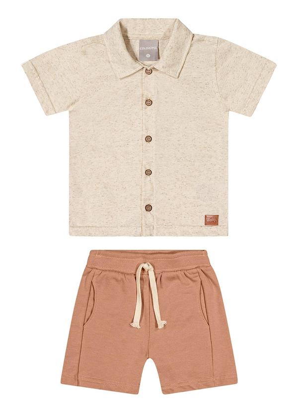 Colorittá - Conjunto Infantil Menino Botões Colorittá Bege