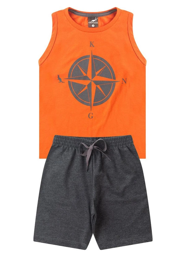 Rosa Azul - Conjunto Infantil Menino Bússola Kangulu Coral 1