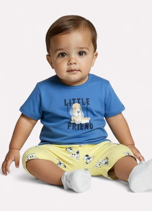 Kyly - Conjunto Infantil Menino Cachorrinho Azul - KYLY