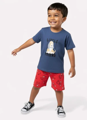 Kyly - Conjunto Infantil Menino Cachorrinho Azul - KYLY