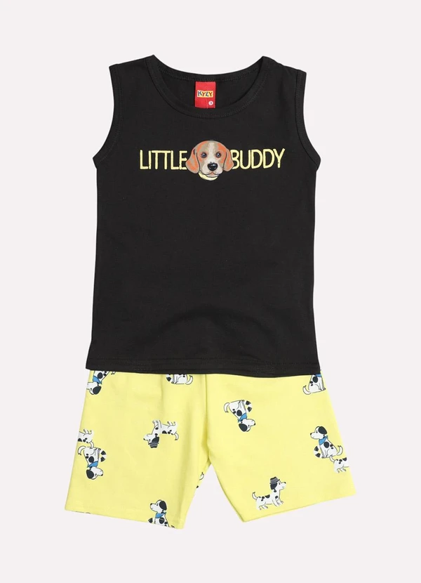 Kyly - Conjunto Infantil Menino Cachorrinho Preto 2