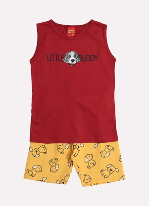 Kyly - Conjunto Infantil Menino Cachorrinho Vermelho - KYLY