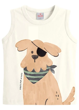 Brandili - Conjunto Infantil Menino Cachorro Bege - BRANDILI