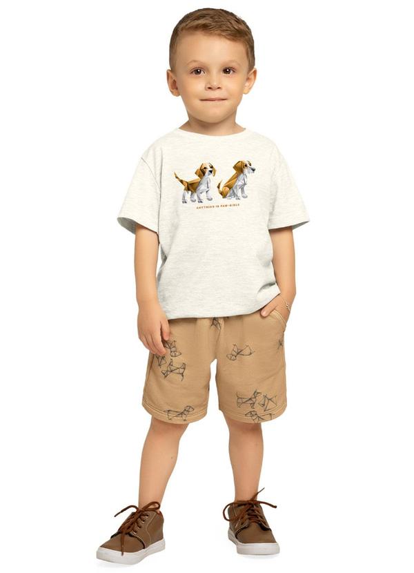 Milon - Conjunto Infantil Menino Cachorros Cinza