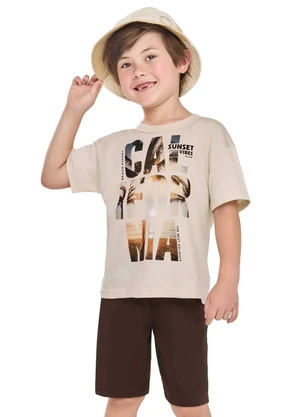 Elian - Conjunto Infantil Menino California Bege - ELIAN