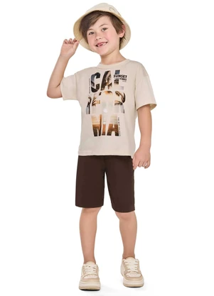 Elian - Conjunto Infantil Menino California Bege - ELIAN