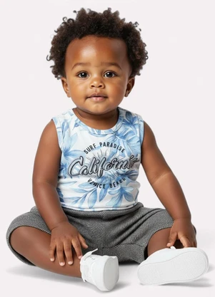 Kyly - Conjunto Infantil Menino Califórnia Branco - KYLY
