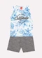 Kyly - Conjunto Infantil Menino Califórnia Cinza - variação: Branco