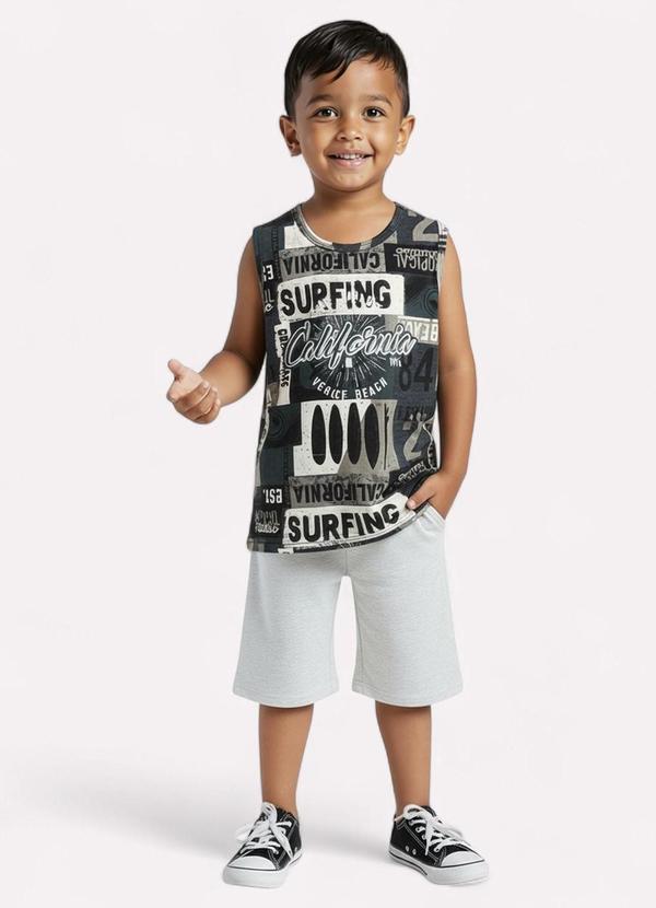 Kyly - Conjunto Infantil Menino Califórnia Cinza 1