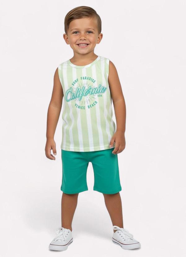 Kyly - Conjunto Infantil Menino Califórnia Verde 1