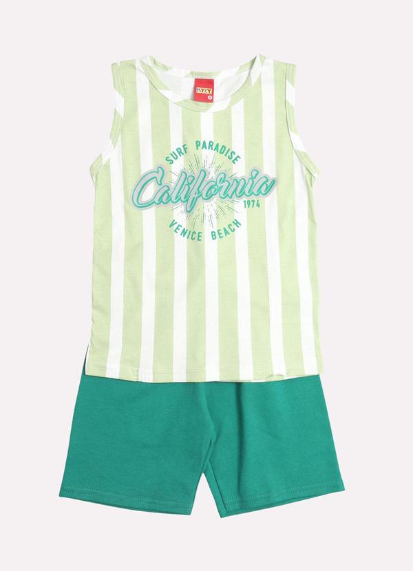 Kyly - Conjunto Infantil Menino Califórnia Verde 2