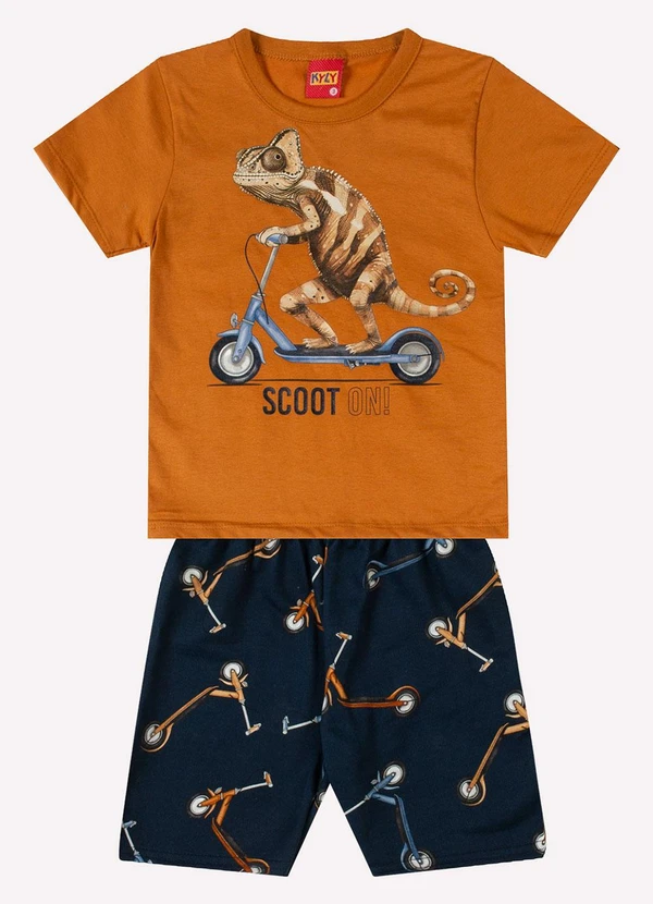 Kyly - Conjunto Infantil Menino Camaleão Marrom