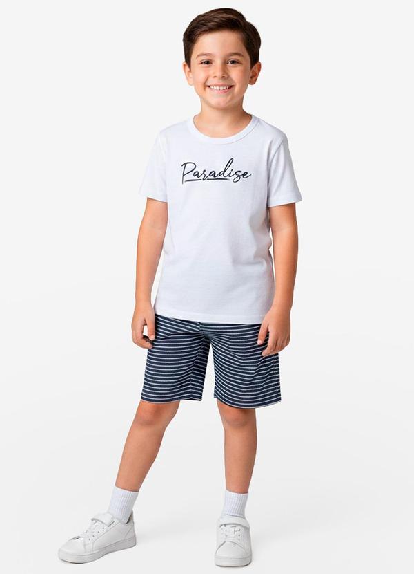 Select - Conjunto Infantil Menino Camiseta e Bermuda Azul