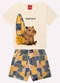 Kyly - Conjunto Infantil Menino Capivara Branco - variação: Bege