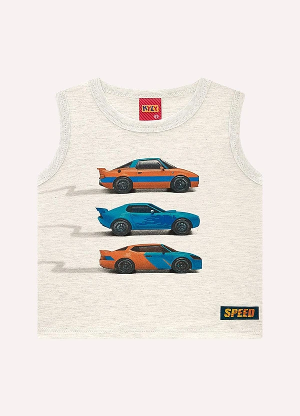 Kyly - Conjunto Infantil Menino Carros Cinza
