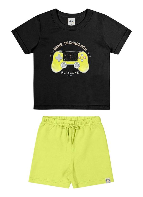Elian - Conjunto Infantil Menino Casual Elian Preto