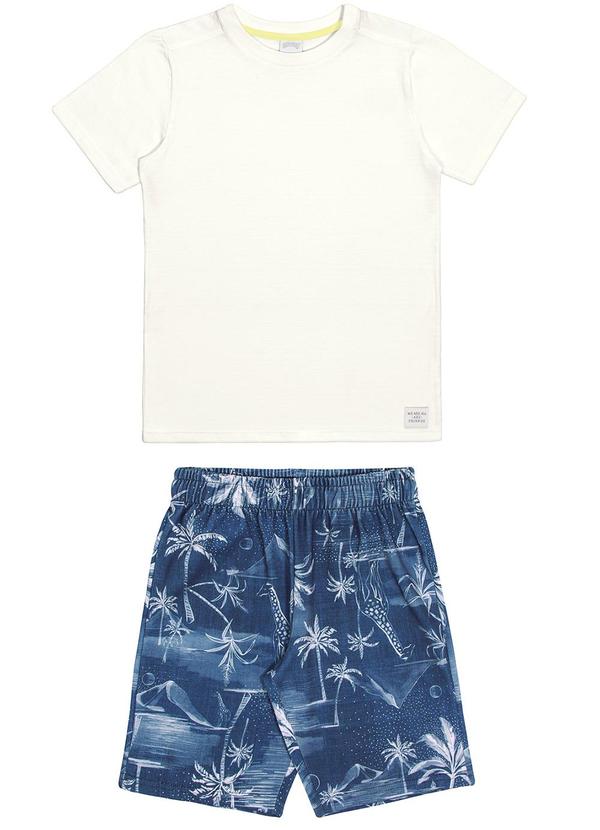 Alakazoo - Conjunto Infantil Menino com Bermuda Azul 2