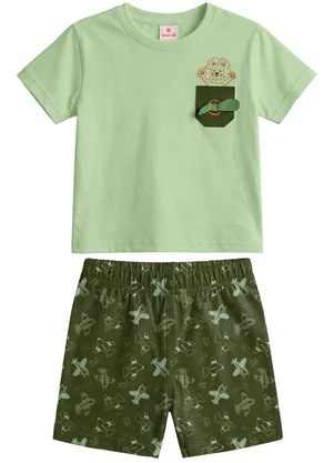 Brandili - Conjunto Infantil Menino com Bordado de Leão - BRANDILI