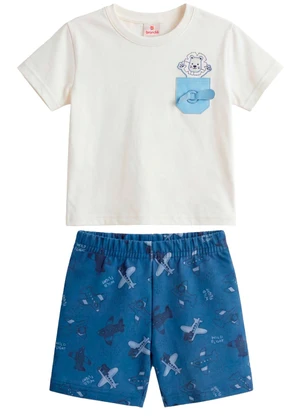 Brandili - Conjunto Infantil Menino com Bordado de Leão - BRANDILI