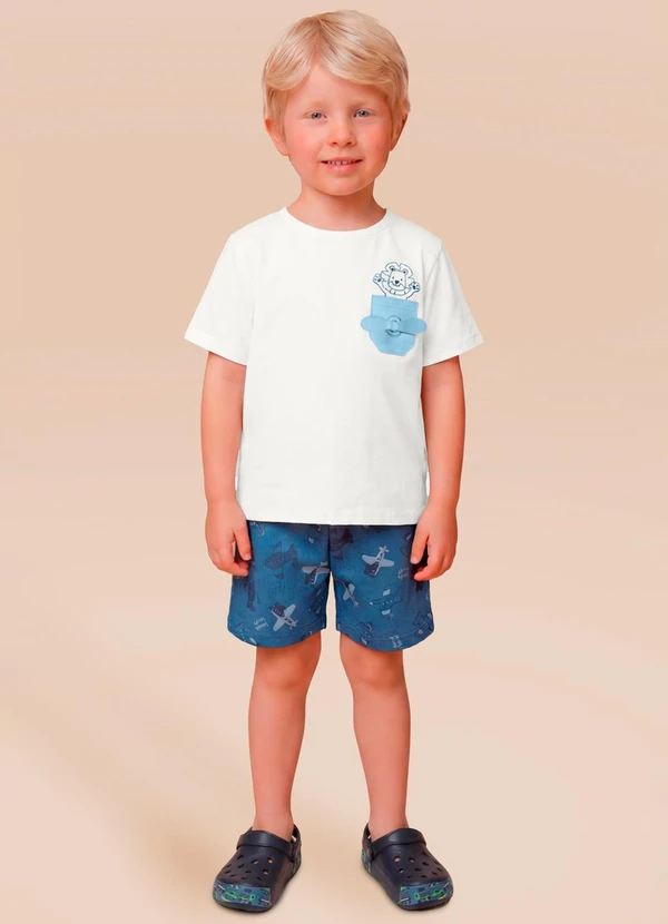 Brandili - Conjunto Infantil Menino com Bordado de Leão