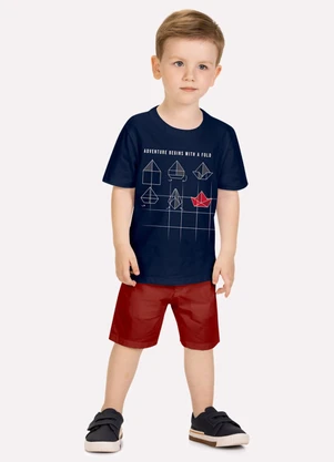 Milon - Conjunto Infantil Menino com Cinto Azul - MILON