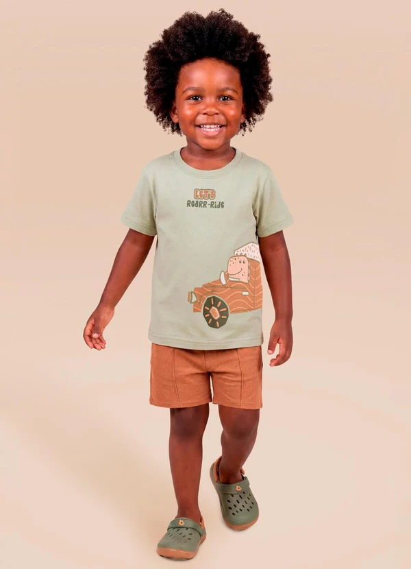 Brandili - Conjunto Infantil Menino com Estampa de Dinossauro