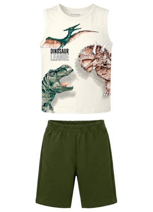 Brandili - Conjunto Infantil Menino com Estampa de Dinossauro - BRANDILI