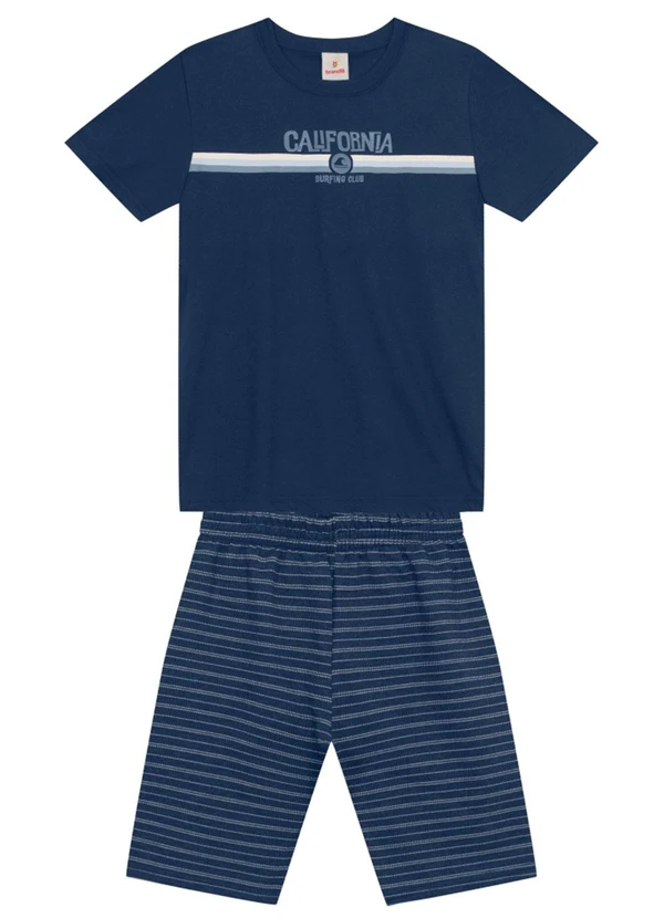 Brandili - Conjunto Infantil Menino com Estampa em Gel Azul 2
