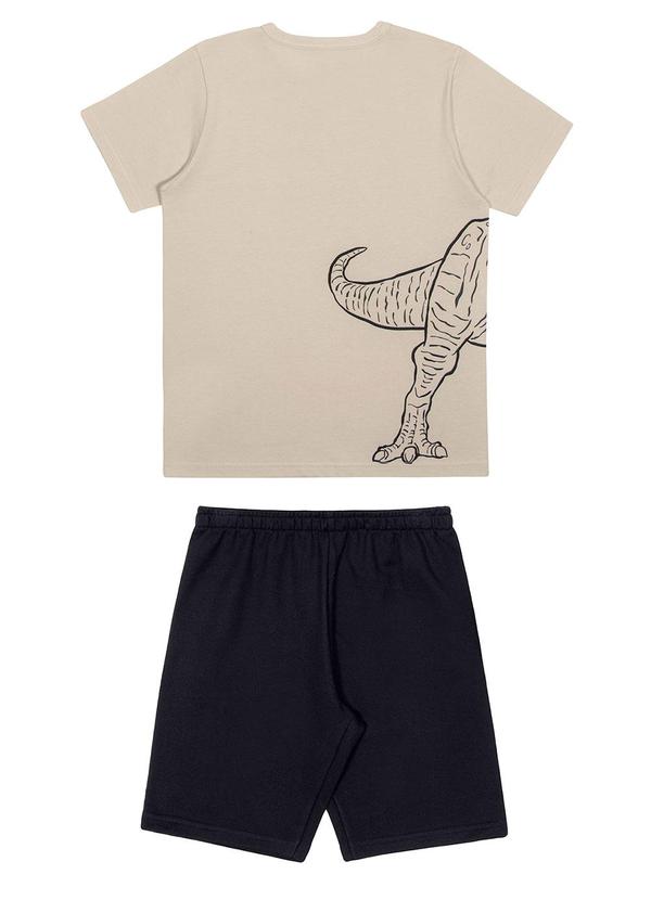 Alakazoo - Conjunto Infantil Menino com Estampa T-Rex Bege 3