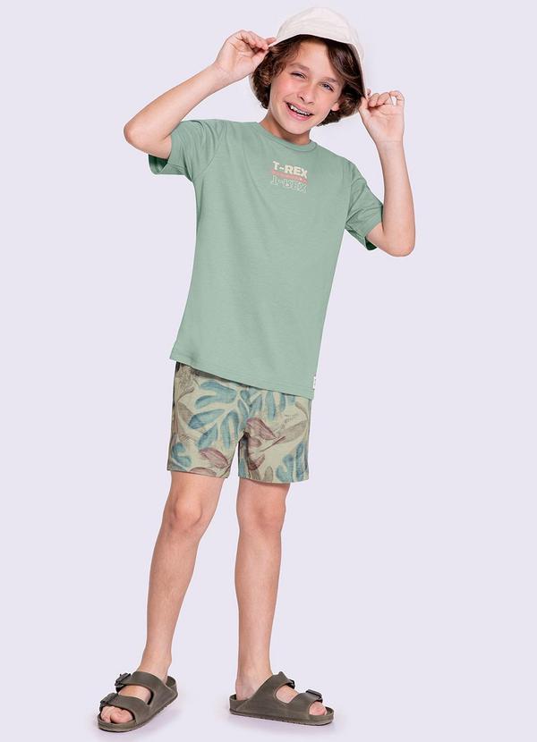 Alakazoo - Conjunto Infantil Menino com Shorts Politel Bege