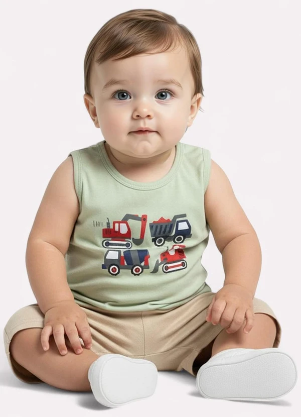 Kyly - Conjunto Infantil Menino Construção Verde