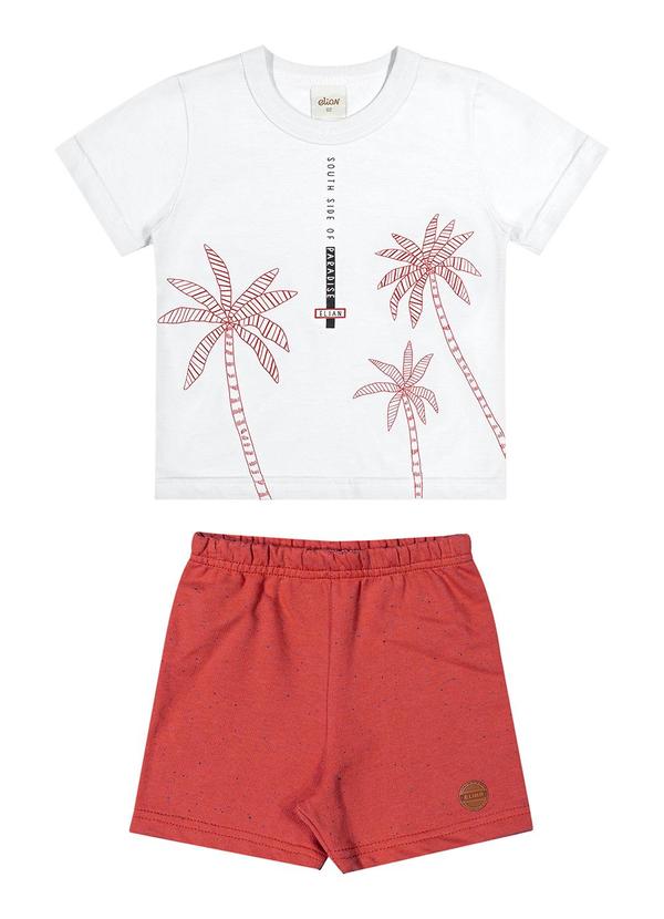 Elian - Conjunto Infantil Menino Coqueiros Elian Branco
