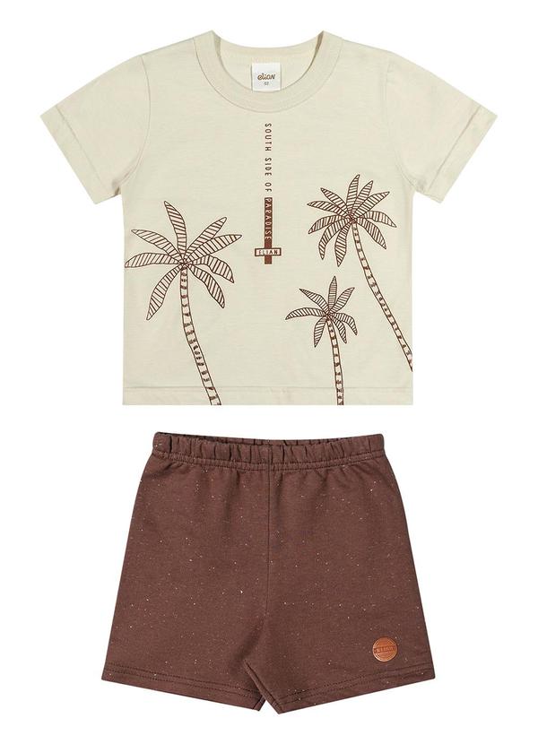 Elian - Conjunto Infantil Menino Coqueiros Elian Cinza 2