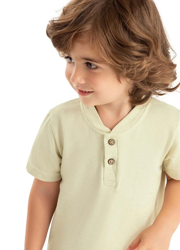 Colorittá - Conjunto Infantil Menino Curto Botões Verde 3