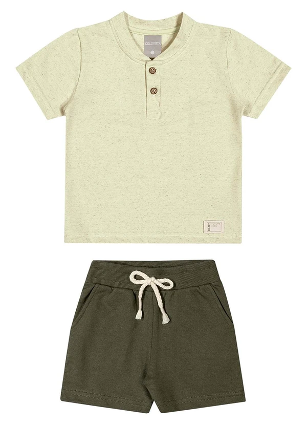 Colorittá - Conjunto Infantil Menino Curto Botões Verde 4
