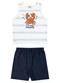 Elian - Conjunto Infantil Menino Curto Caranguejo Branco - variação: Branco