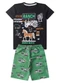 Select - Conjunto Infantil Menino Curto Estampado Verde - variação: Preto