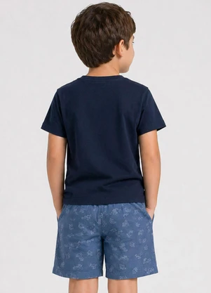 Select - Conjunto Infantil Menino Curto Meia Malha  Azul - SELECT